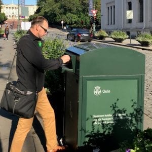 Finbin CitySolar - Smart avfallsbeholder, Karl Johan